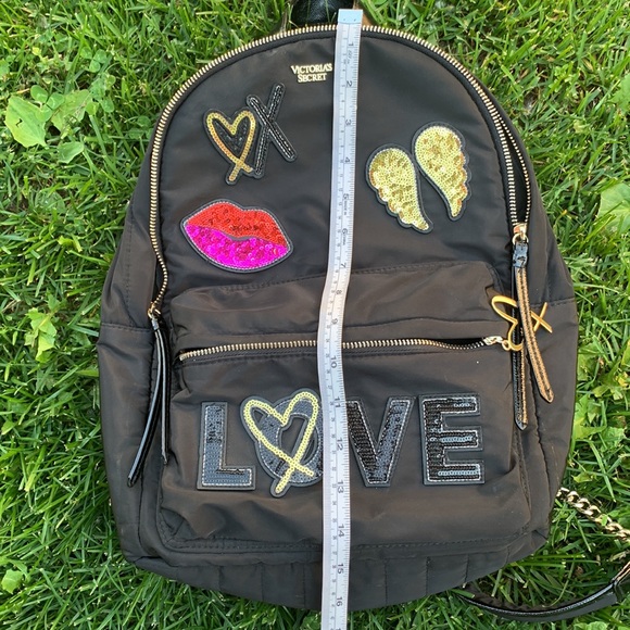 Victoria’s Secret backpack black with sequins LOVE - Picture 10 of 12